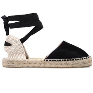 Manebi - Valenciana Hamptons Espadrilles Black Suede - Size 8 NET-A-PORTER NWT